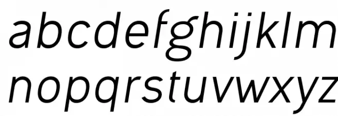 Ogonek Italic Schriftart Kleinbuchstaben