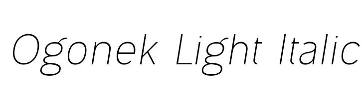 Ogonek Light Italic Font