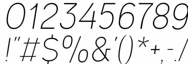 Ogonek Light Italic Font OTHER CHARS