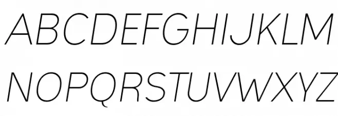 Ogonek Light Italic फ़ॉन्ट अपरकेस