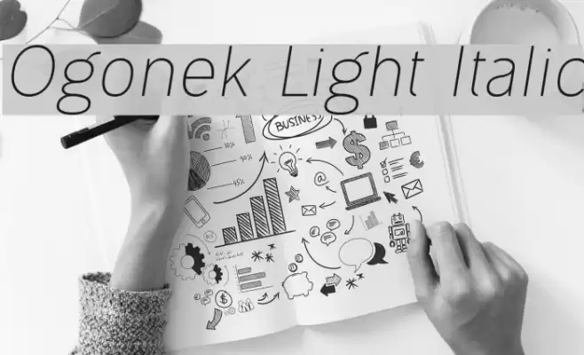 Ogonek Light Italic Font examples
