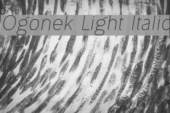 Ogonek Light Italic Font examples