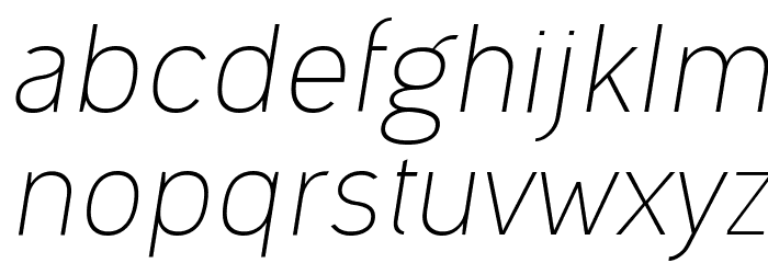 Ogonek Light Italic Font LOWERCASE