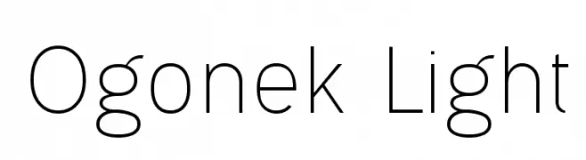 Ogonek Light  Скачать бесплатные шрифты