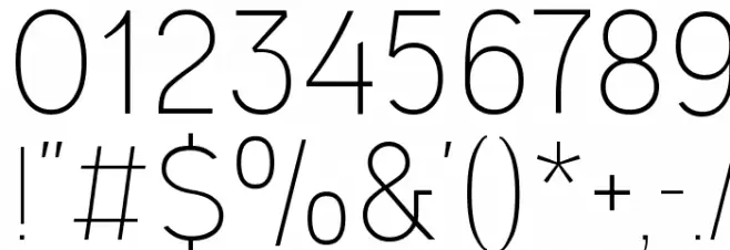 Ogonek Light Font OTHER CHARS