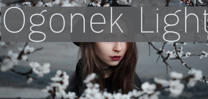 Ogonek Light Font examples
