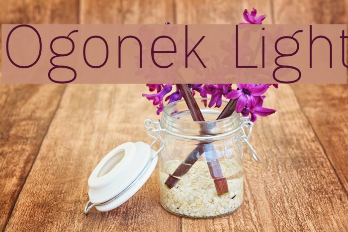 Ogonek Light Font examples