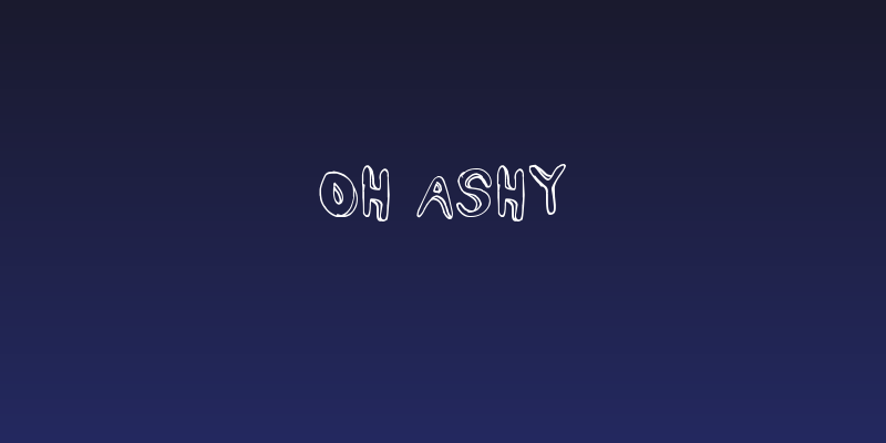 Oh Ashy Social Header