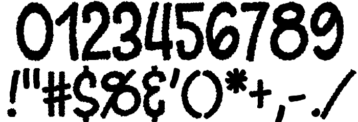 Oh Crap Font OTHER CHARS