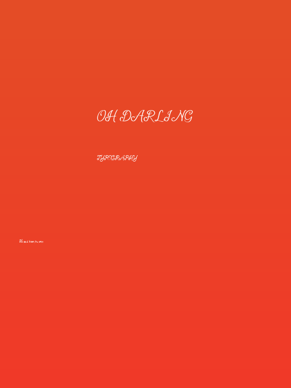 Oh Darling Poster