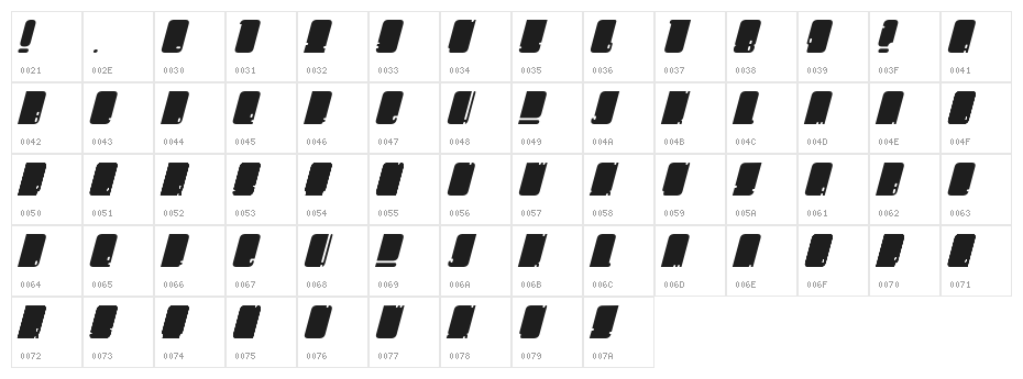 Oh Mega Sigh Character Map