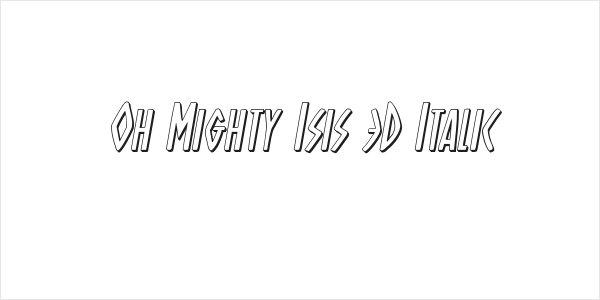Oh Mighty Isis 3D Italic Logo