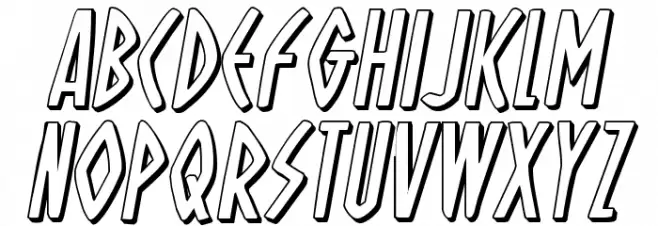 Oh Mighty Isis 3D Italic फ़ॉन्ट लोअरकेस