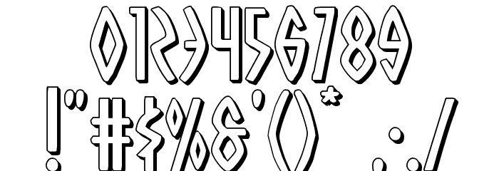 Oh Mighty Isis 3D Font OTHER CHARS
