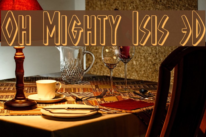 Oh Mighty Isis 3D Font examples