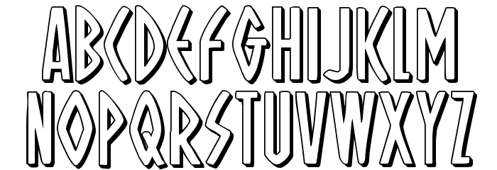 Oh Mighty Isis 3D Font LOWERCASE