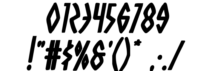 Oh Mighty Isis Bold Italic Font OTHER CHARS