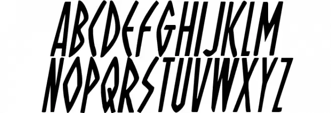 Oh Mighty Isis Condensed Italic Font Litere mari