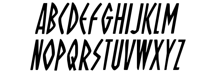 Oh Mighty Isis Condensed Italic Font LOWERCASE