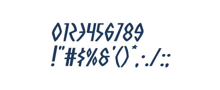 Oh Mighty Isis Expanded Italic Other Characters