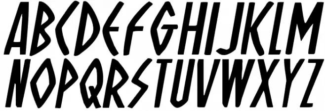 Oh Mighty Isis Expanded Italic 字体 大写
