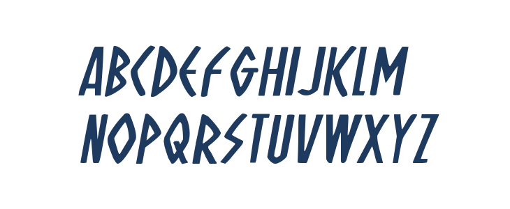 Oh Mighty Isis Expanded Italic Lowercase