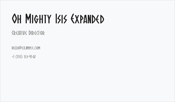 Oh Mighty Isis Expanded Business Card