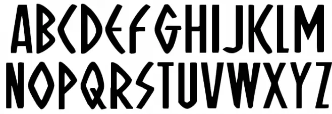 Oh Mighty Isis Expanded フォント 小文字