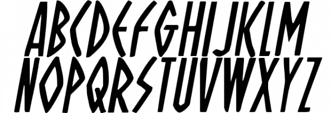 Oh Mighty Isis Italic 字体 大写
