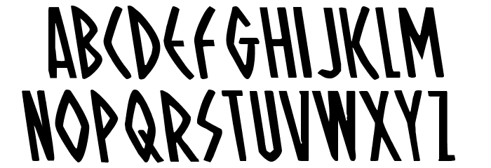 Oh Mighty Isis Leftalic Font LOWERCASE