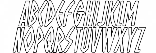 Oh Mighty Isis Outline Italic Polices MAJUSCULES