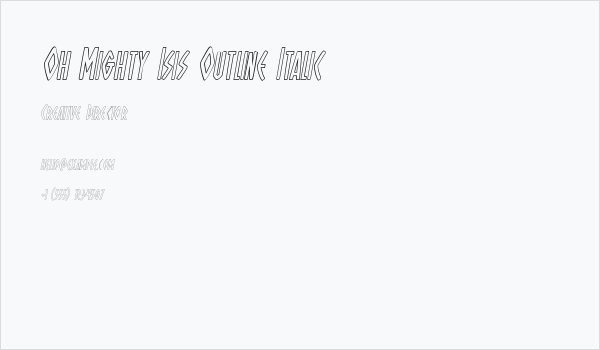 Oh Mighty Isis Outline Italic Business Card