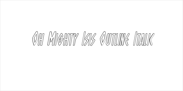 Oh Mighty Isis Outline Italic Logo