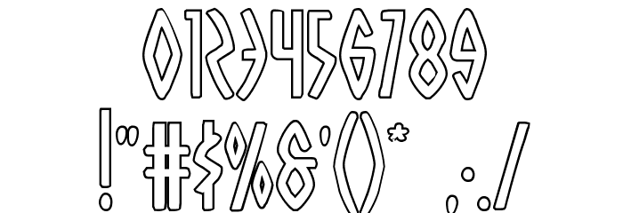 Oh Mighty Isis Outline Font OTHER CHARS