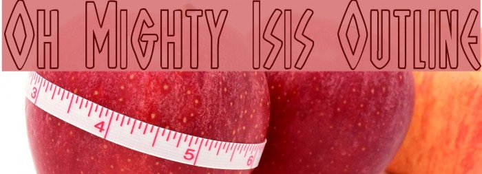 Oh Mighty Isis Outline Font examples