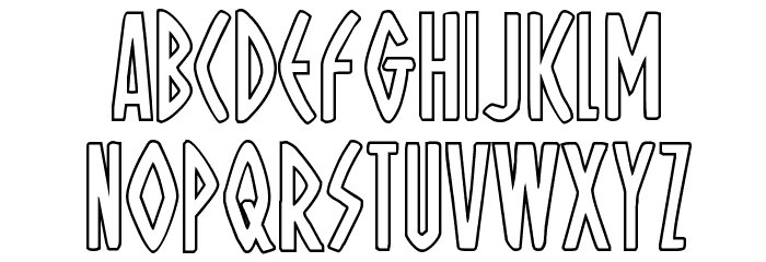 Oh Mighty Isis Outline Font LOWERCASE