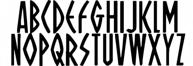 Oh Mighty Isis Regular 字体 大写