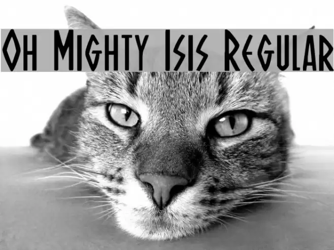 Oh Mighty Isis Regular Font examples