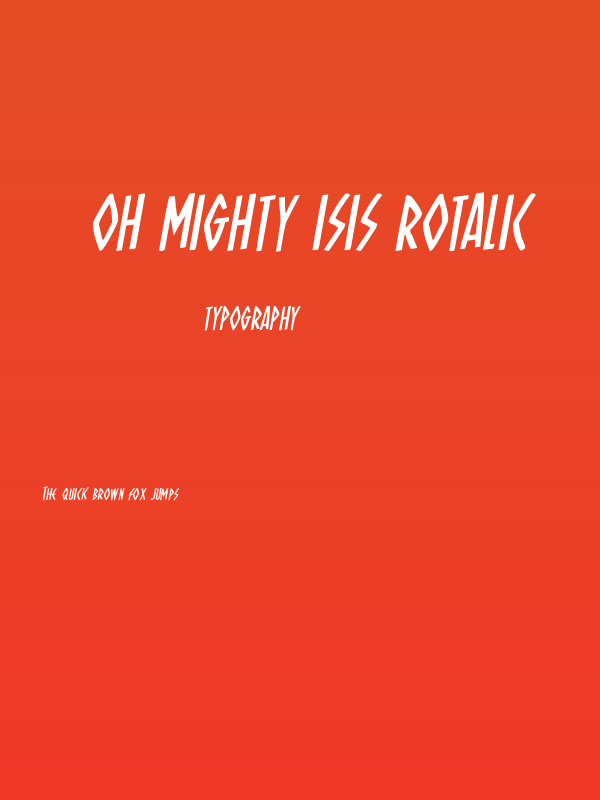 Oh Mighty Isis Rotalic Poster