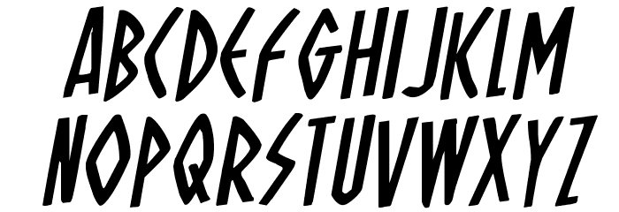 Oh Mighty Isis Rotalic Font LOWERCASE