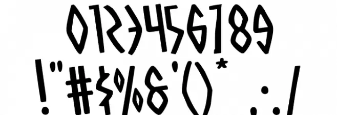 Oh Mighty Isis Rotated Font OTHER CHARS