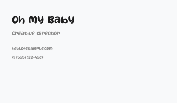 Oh My Baby Business Card