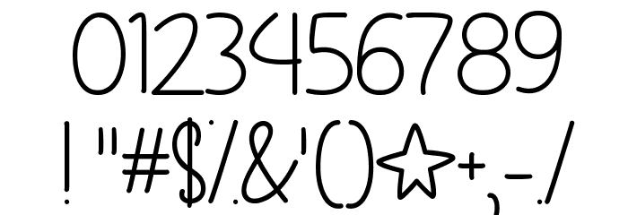 Oh My It's July Font OTHER CHARS