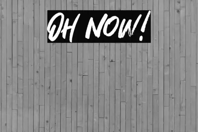 Oh Now! Font examples