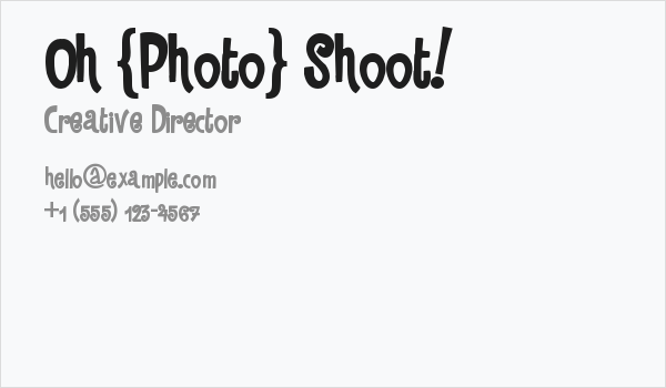 Oh {Photo} Shoot! Business Card