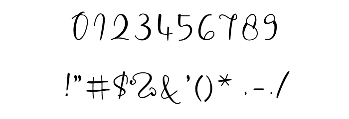 Oh Twenty Reguler Font OTHER CHARS