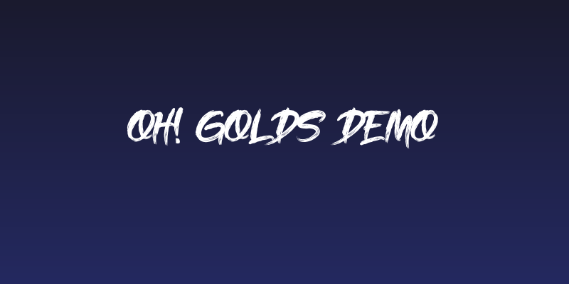 Oh! golds DEMO Social Header