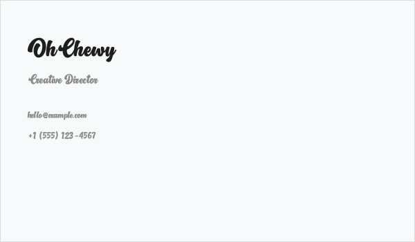 OhChewy Business Card