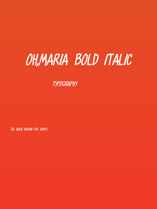 Oh,Maria Bold Italic Poster