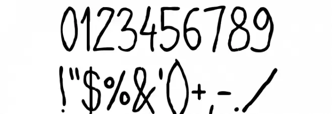 Oh,Maria Regular Font OTHER CHARS